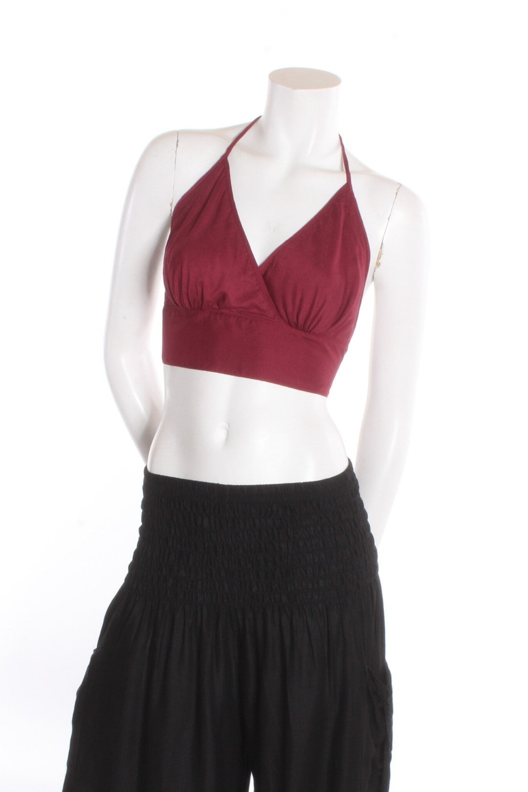 Camisole crop top Iris — Uni Bordeaux Camisole by Sornsiri | Roxy Lama