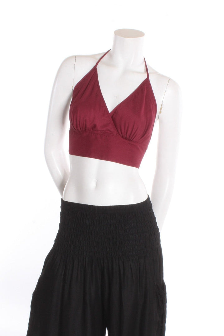 Camisole crop top Iris — Uni Bordeaux Camisole by Sornsiri | Roxy Lama