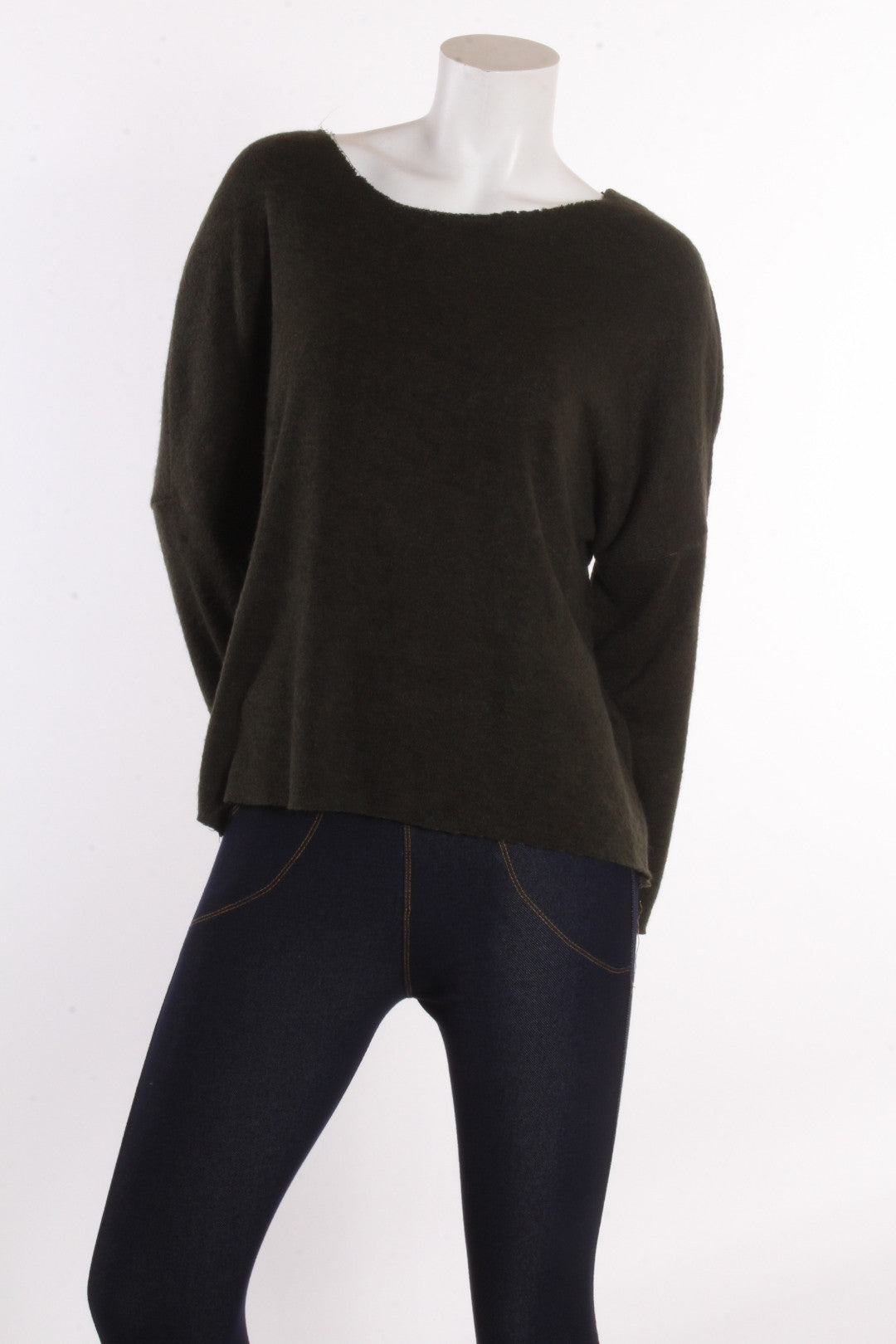 Chandail ample à coupe carrée Selena Army Chandail by Millionnaire | Roxy Lama