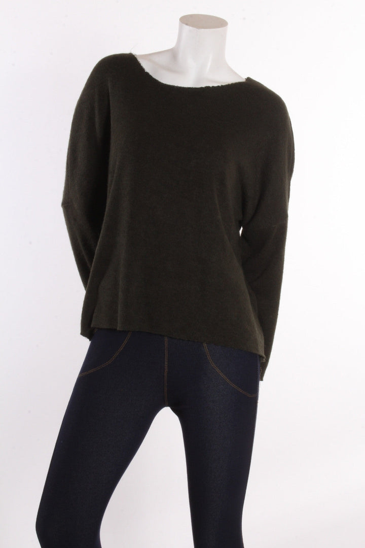 Chandail ample à coupe carrée Selena Army Chandail by Millionnaire | Roxy Lama