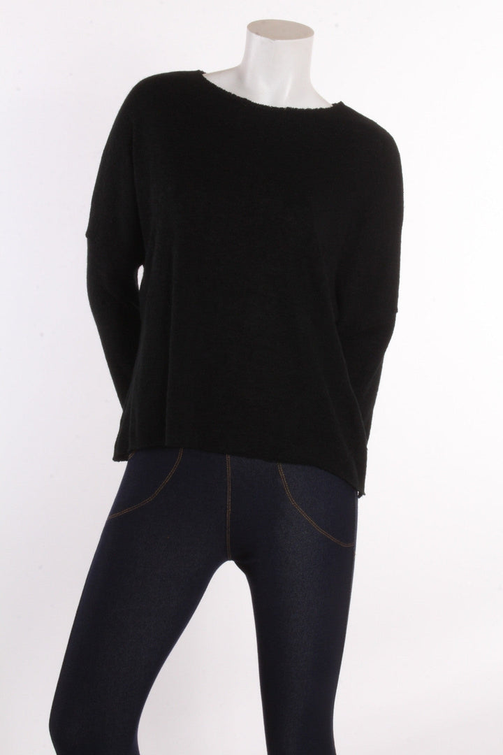 Chandail ample à coupe carrée Selena Noir Chandail by Millionnaire | Roxy Lama