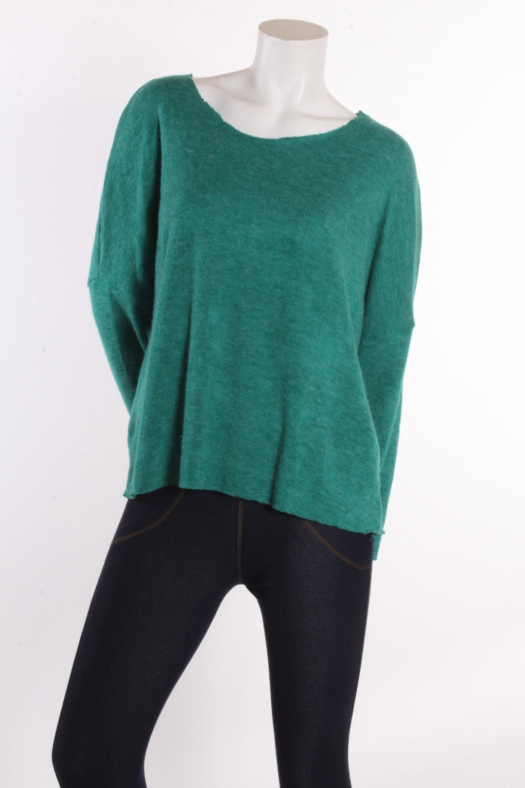 Chandail ample à coupe carrée Selena Turquoise Chandail by Millionnaire | Roxy Lama