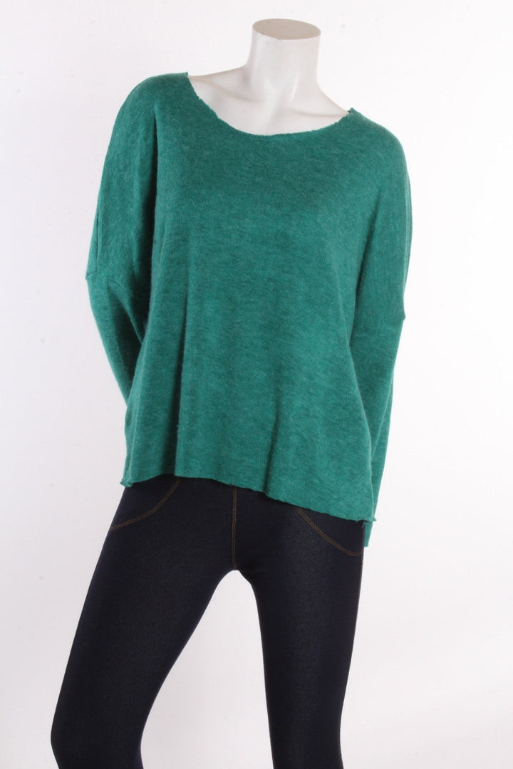 Chandail ample à coupe carrée Selena Turquoise Chandail by Millionnaire | Roxy Lama