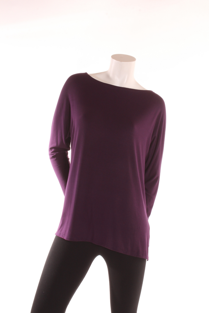 Chandail manches longues Léonie S/M Aubergine Manches longues by Riches | Roxy Lama