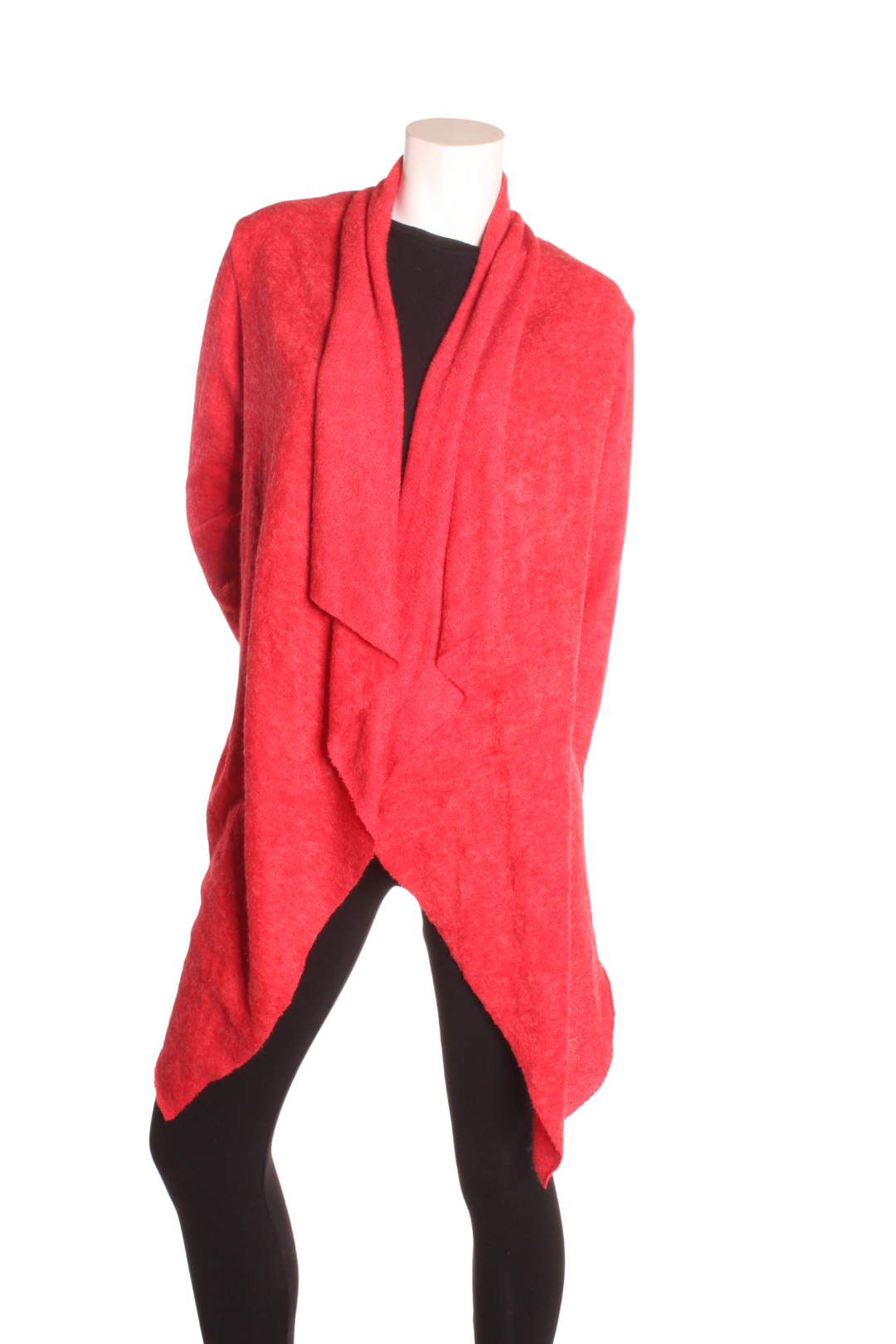 Cindy — Veste longue drapée Rouge Vestes by Millionnaire | Roxy Lama