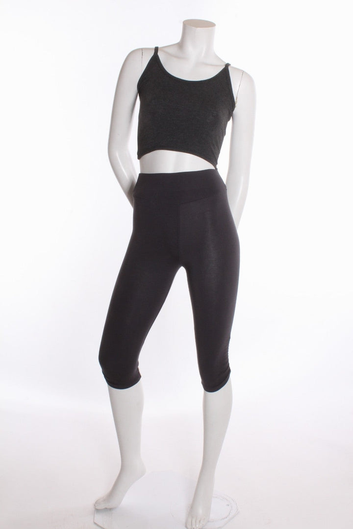 Legging 3/4 bande élastique taille — Uni Charcoal S Legging by Riches | Roxy Lama