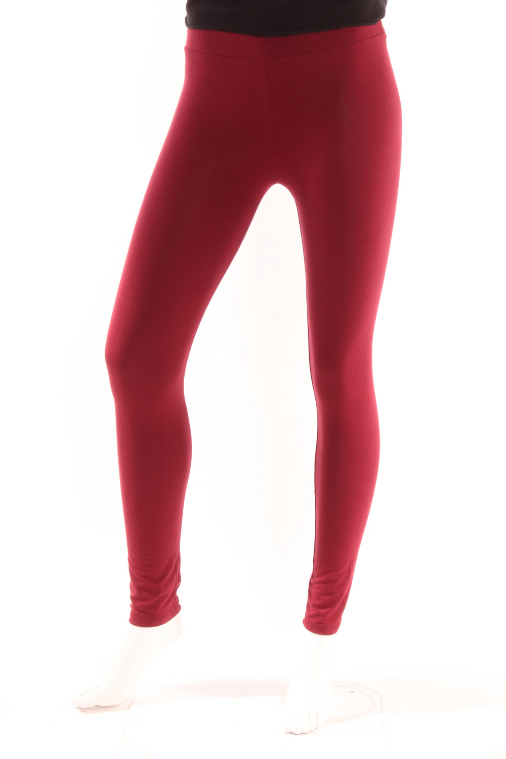 Legging long uni Vicky — Petit élastique Bordeaux S Legging by Riches | Roxy Lama
