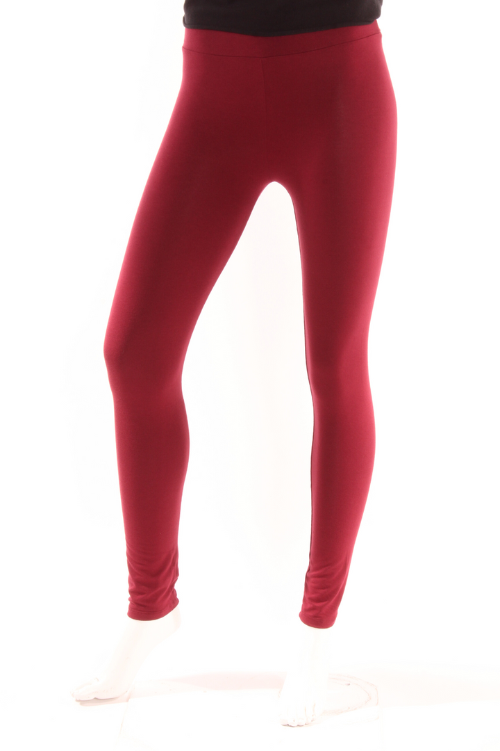 Legging long uni Vicky — Petit élastique Bordeaux S Legging by Riches | Roxy Lama