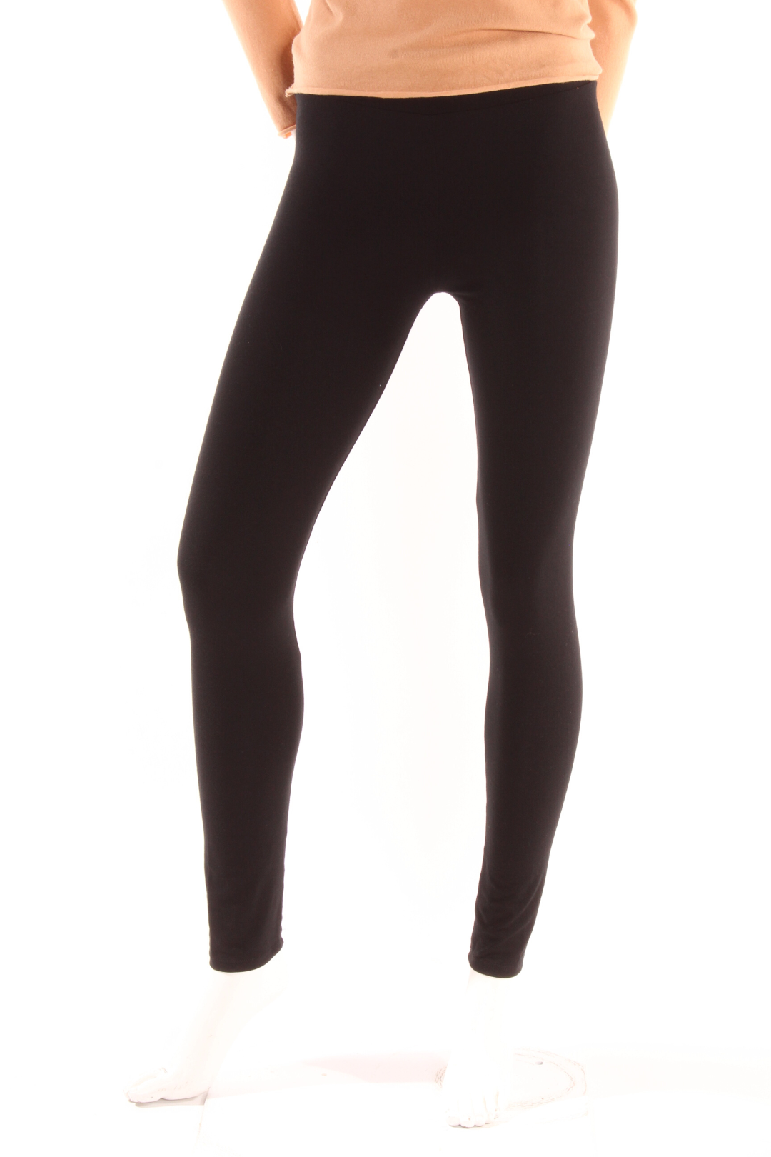Legging long uni Vicky — Petit élastique Noir S Legging by Riches | Roxy Lama