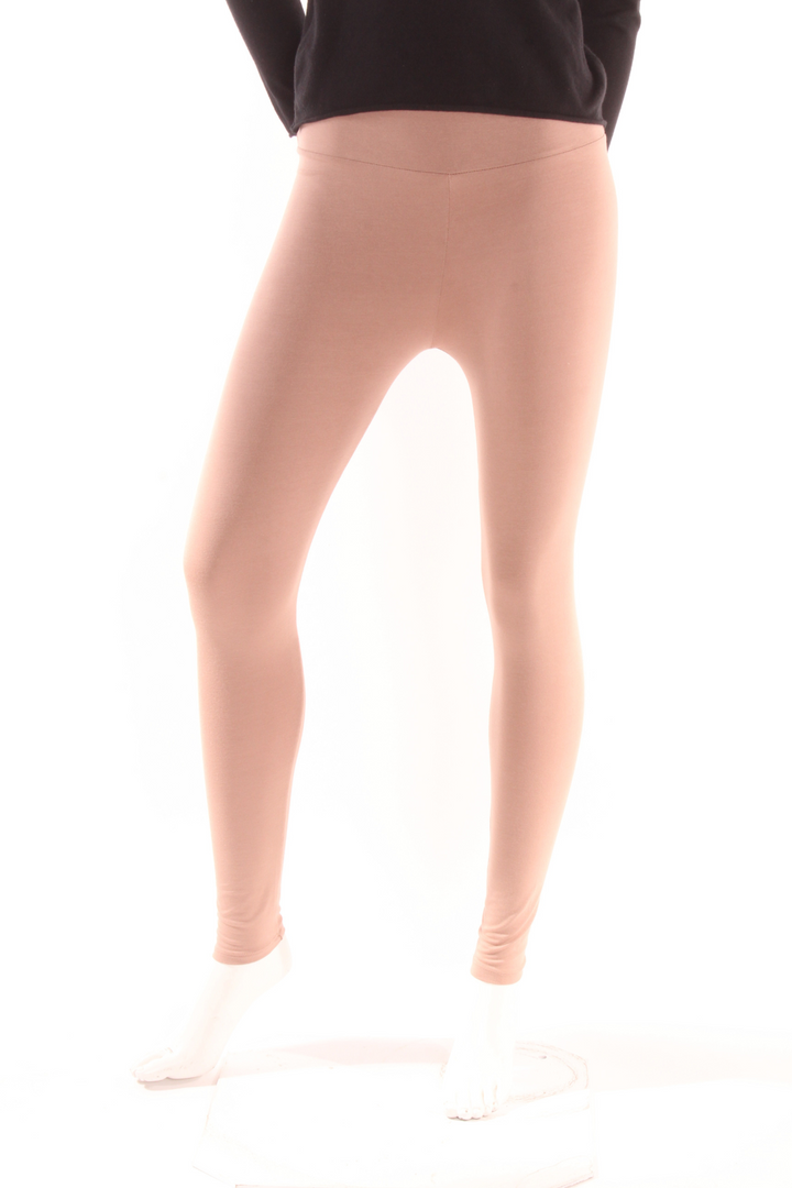 Legging long uni Vicky — Petit élastique Sable S Legging by Riches | Roxy Lama