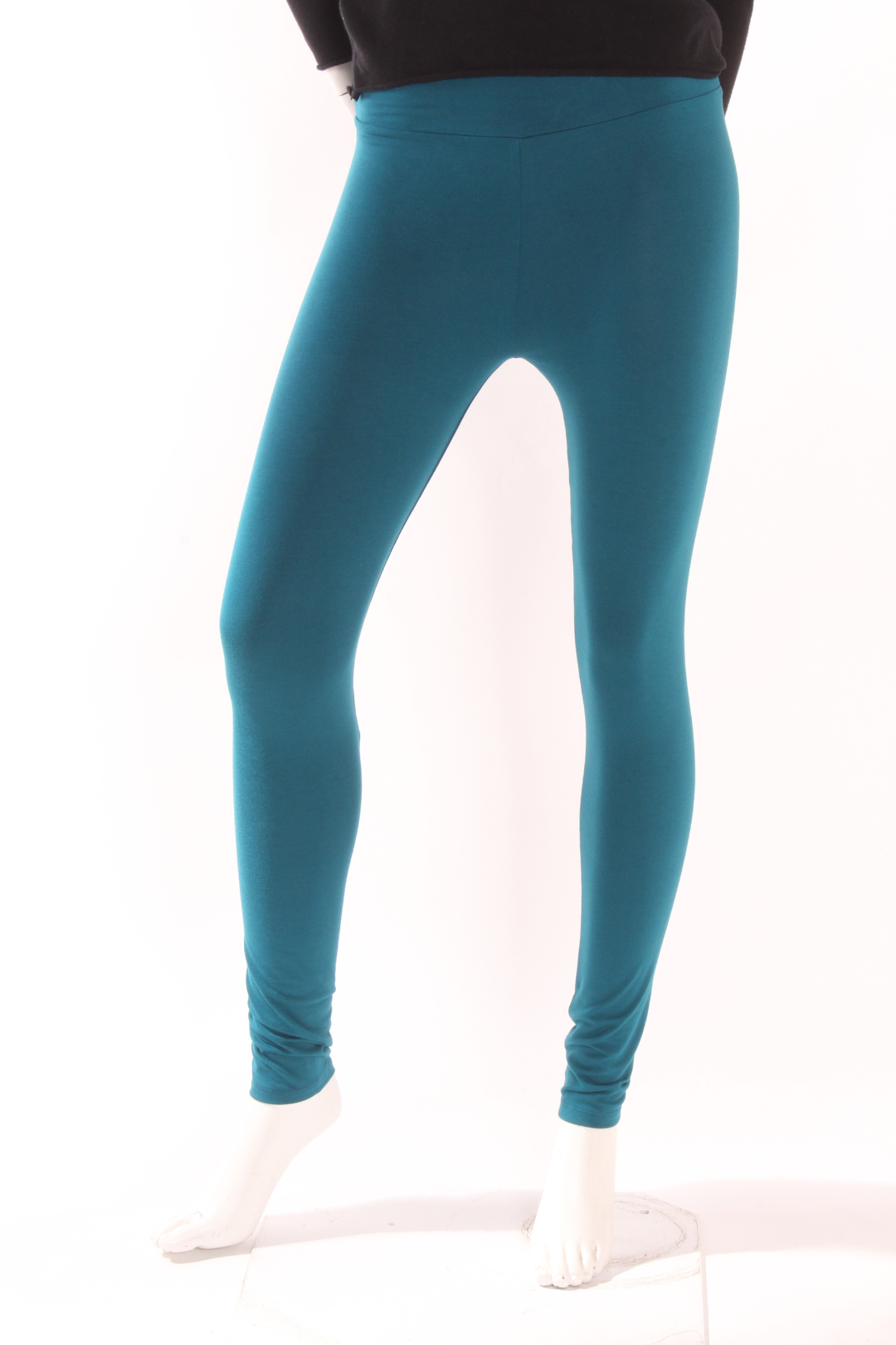 Legging long uni Vicky — Petit élastique Sarcelle S Legging by Riches | Roxy Lama