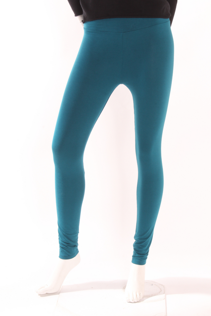 Legging long uni Vicky — Petit élastique Sarcelle S Legging by Riches | Roxy Lama