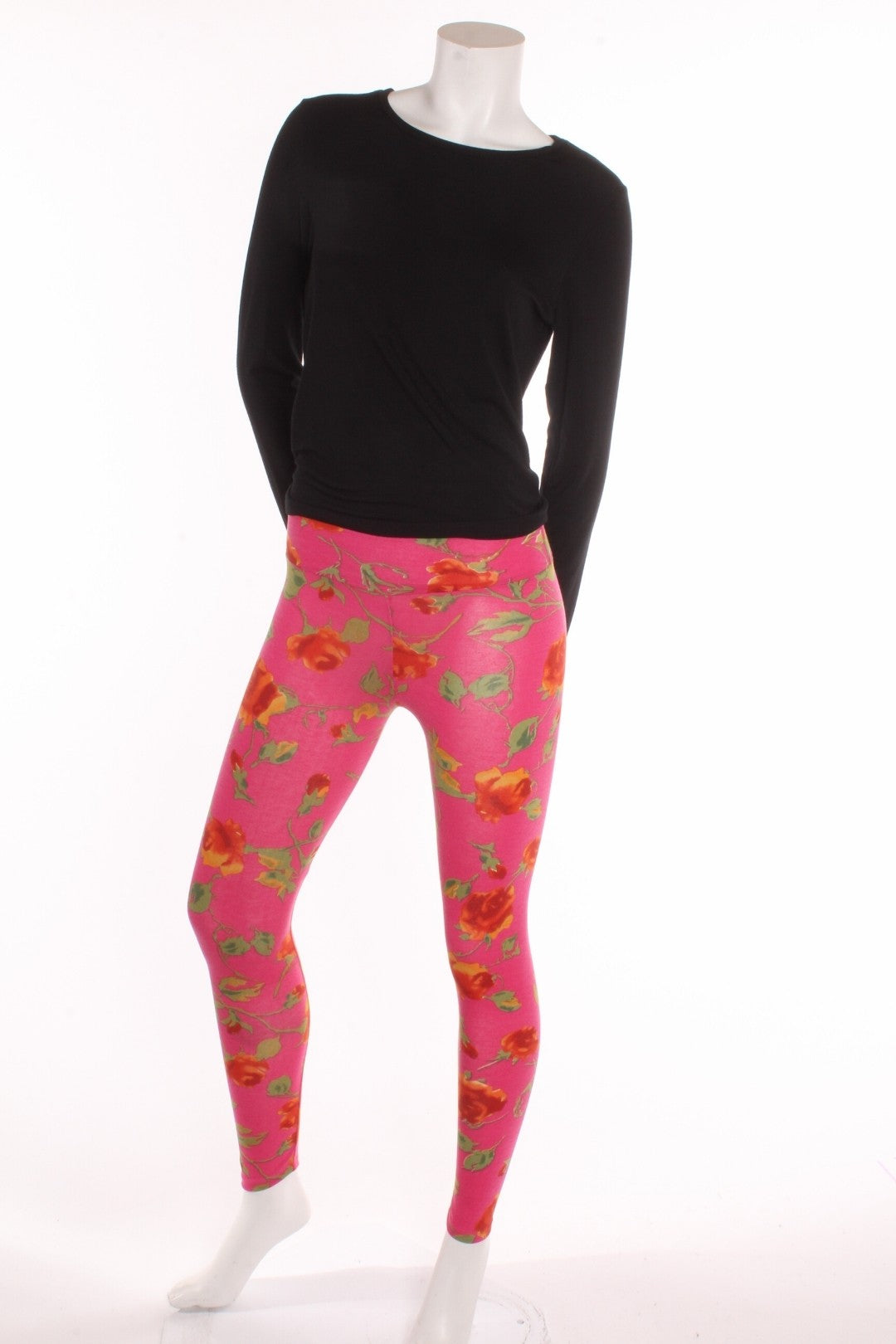 Legging — Roses Fushia S Legging by Roxy Lama | Roxy Lama