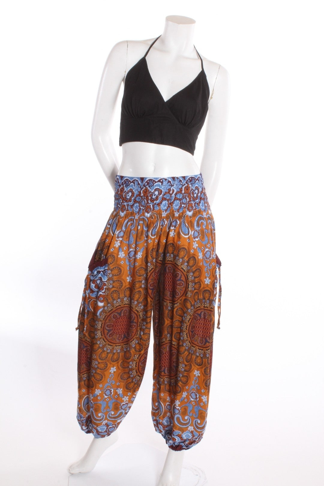 Pantalon Aladin — Dentelle Moutarde/acier Pantalons by Sornsiri | Roxy Lama