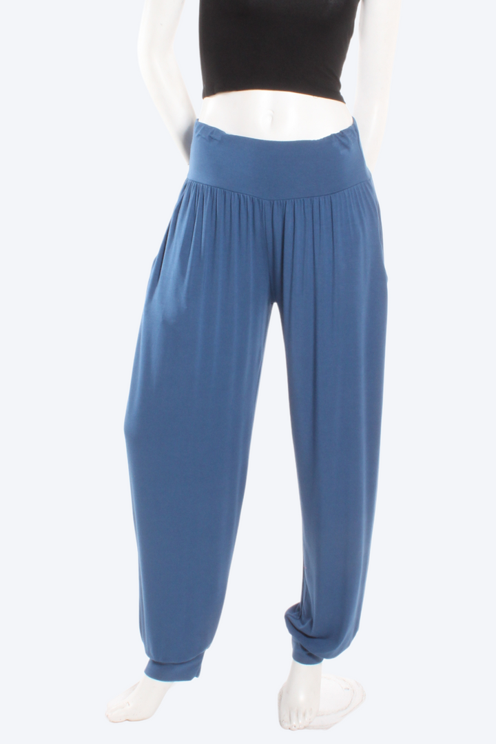 Pantalon ample Rox — Uni Bleu Pantalons by Riches | Roxy Lama