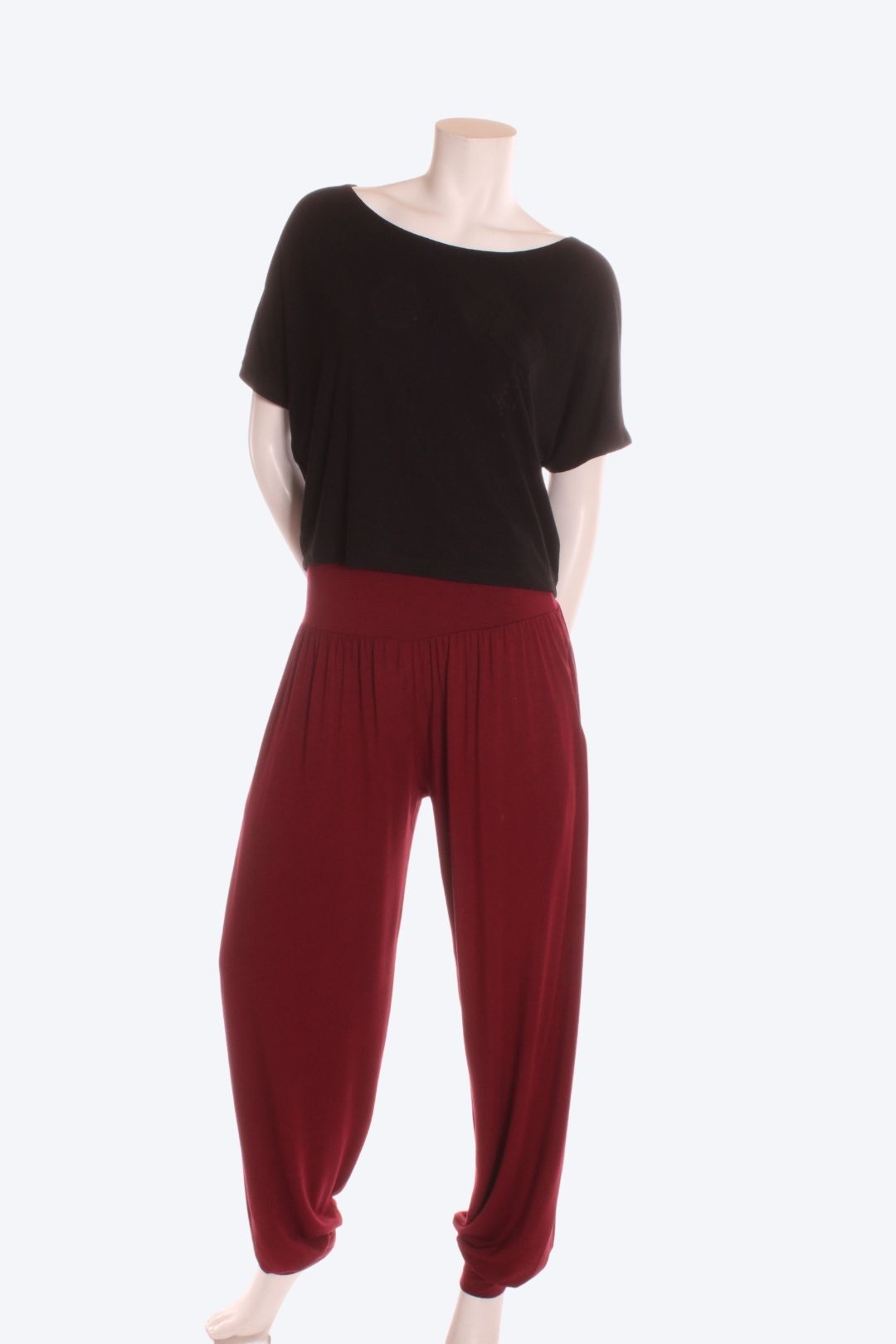 Pantalon ample Rox — Uni Bordeaux Pantalons by Riches | Roxy Lama