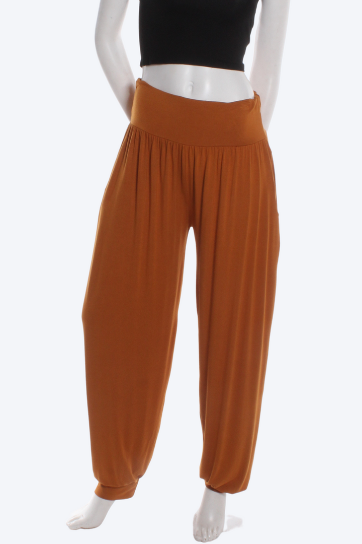 Pantalon ample Rox — Uni Caramel Pantalons by Riches | Roxy Lama