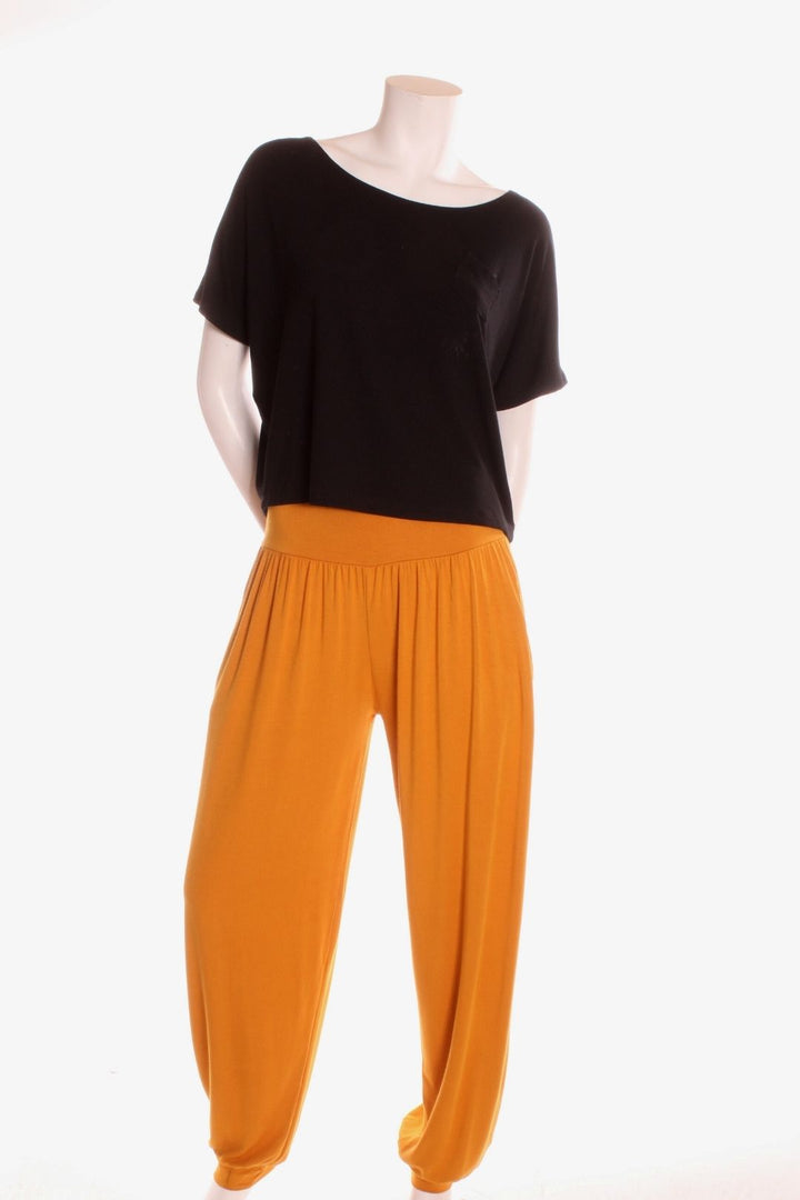 Pantalon ample Rox — Uni Moutarde Pantalons by Riches | Roxy Lama