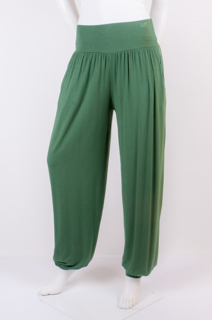 Pantalon ample Rox — Uni Vert Pantalons by Riches | Roxy Lama