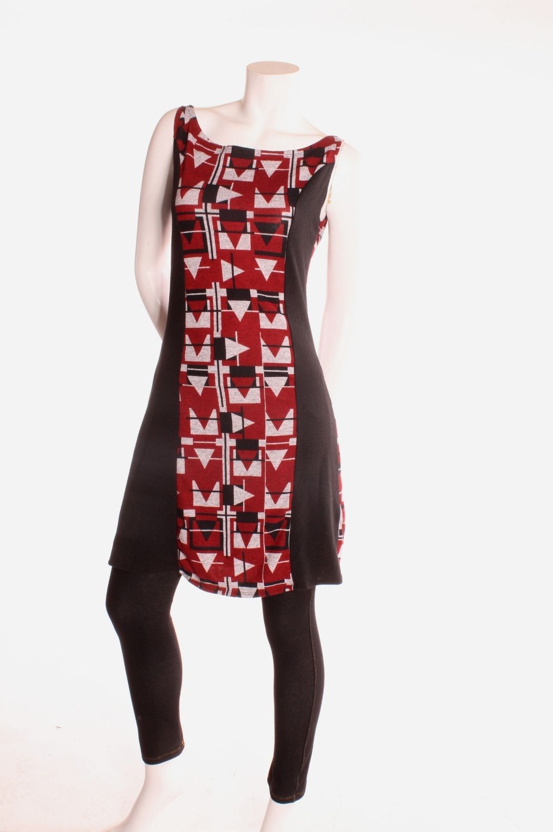 robe hiver ethique montreal roxy lama motif rouge noir
