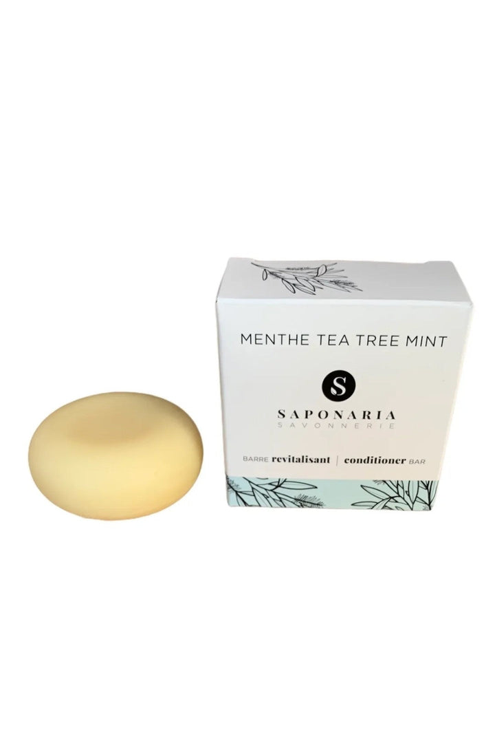 SAVONNERIE SAPONARIA Revitalisant en barre — Menthe & Tea tree revitalisant by Savonnerie Saponaria | Roxy Lama