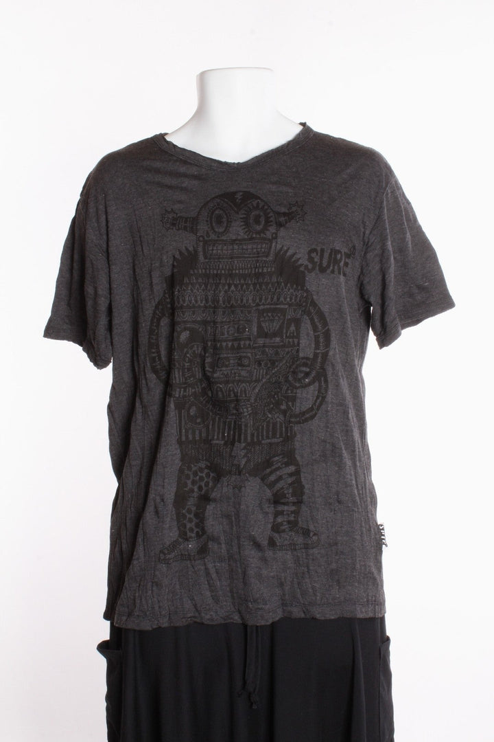 T-shirt unisexe Atahi — Robot M Charcoal T-shirt Homme by Roxy Lama | Roxy Lama