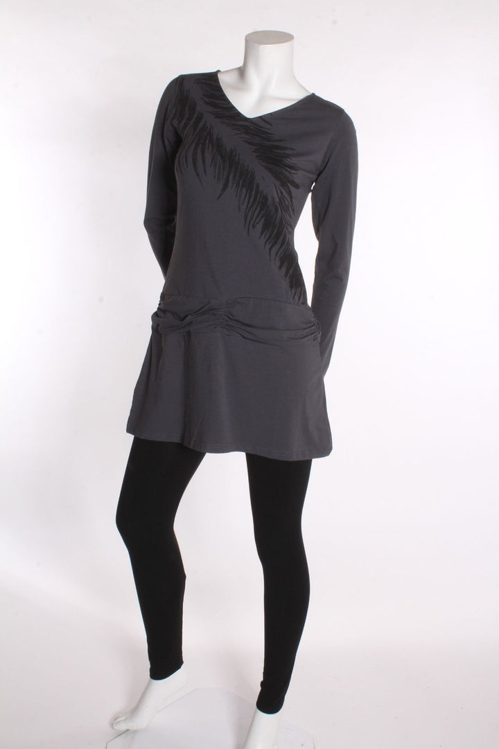 Tunique Yatay — Coton bio S Charcoal Tuniques by Trance trip | Roxy Lama