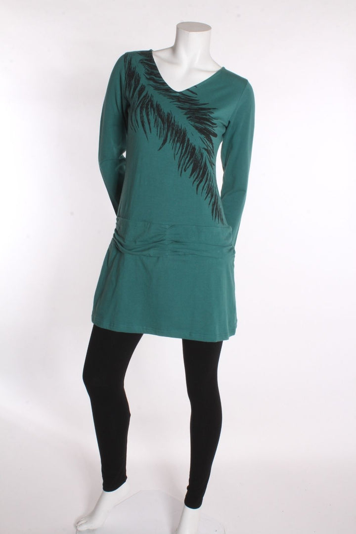 Tunique Yatay — Coton bio S Vert Tuniques by Trance trip | Roxy Lama